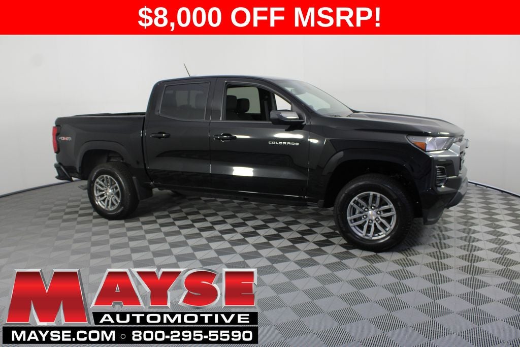2026 Chevrolet Colorado LT in Black — front three-quarter view