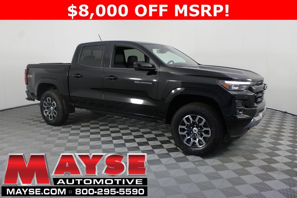 2026 Chevrolet Colorado Z71 in Black — front three-quarter view