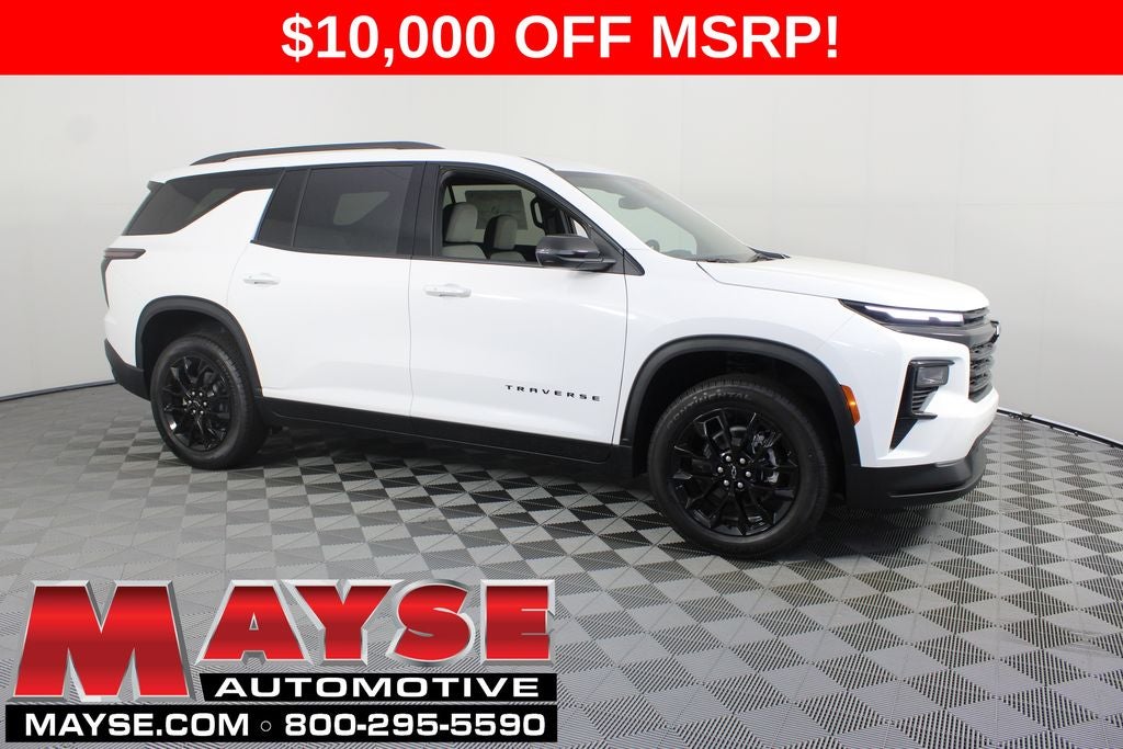 2026 Chevrolet Traverse LT 1LT in Summit White — front three-quarter view