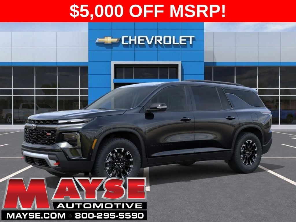 2026 Chevrolet Traverse Z71 in Mosaic Black Metallic — front three-quarter view