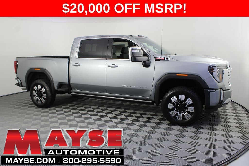2026 GMC Sierra 2500HD Denali in Sterling Metallic — front three-quarter view