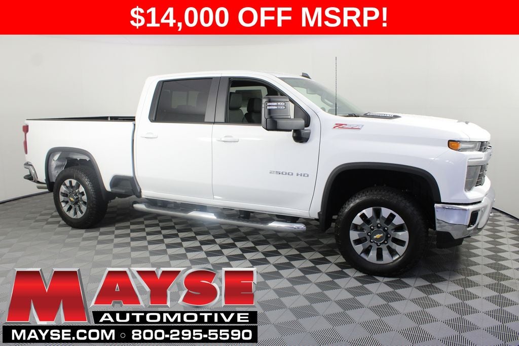 2026 Chevrolet Silverado 2500HD LT in Summit White — front three-quarter view