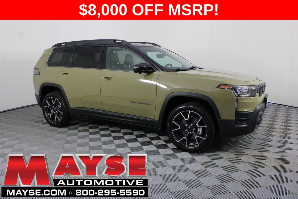 2026 Jeep Cherokee Overland in 41 Exterior Paint — front three-quarter view