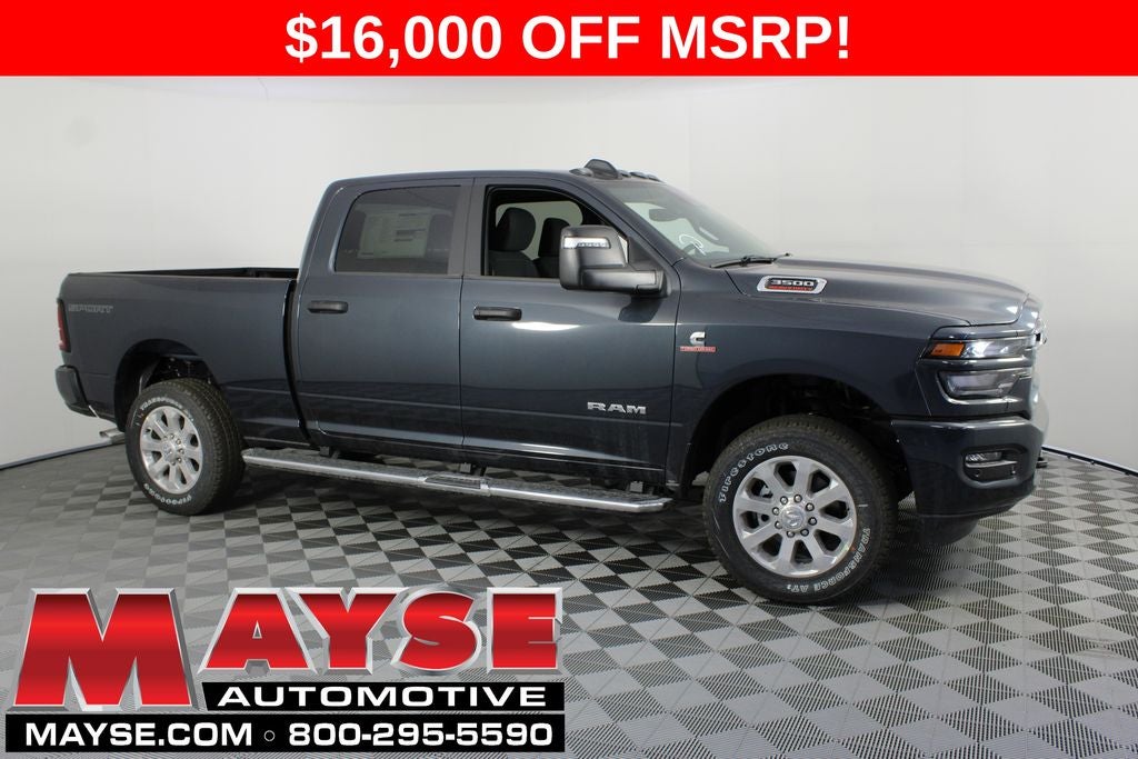 2026 RAM 3500 Big Horn in Forged Blue Metallic Exterior Paint — front three-quarter view