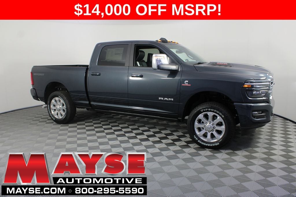 2026 RAM 2500 Laramie in Forged Blue Metallic Exterior Paint — front three-quarter view