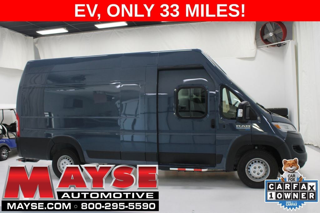 2024 RAM ProMaster 3500 EV Super High Roof in Gray — front three-quarter view