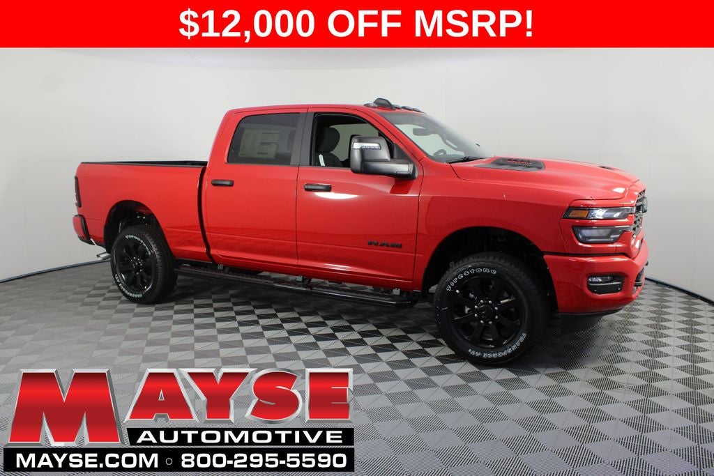 2026 RAM 2500 Big Horn in Flame Red Clear-Coat Exterior Paint — front three-quarter view