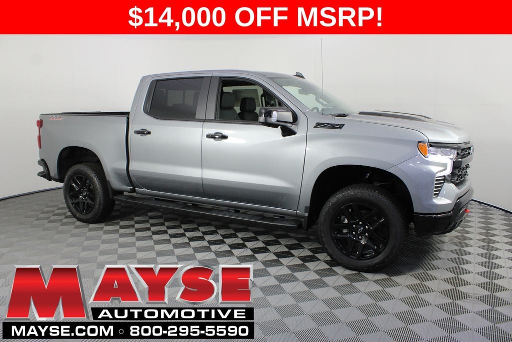 2026 Chevrolet Silverado 1500 LT Trail Boss in Sterling Gray Metallic — front three-quarter view