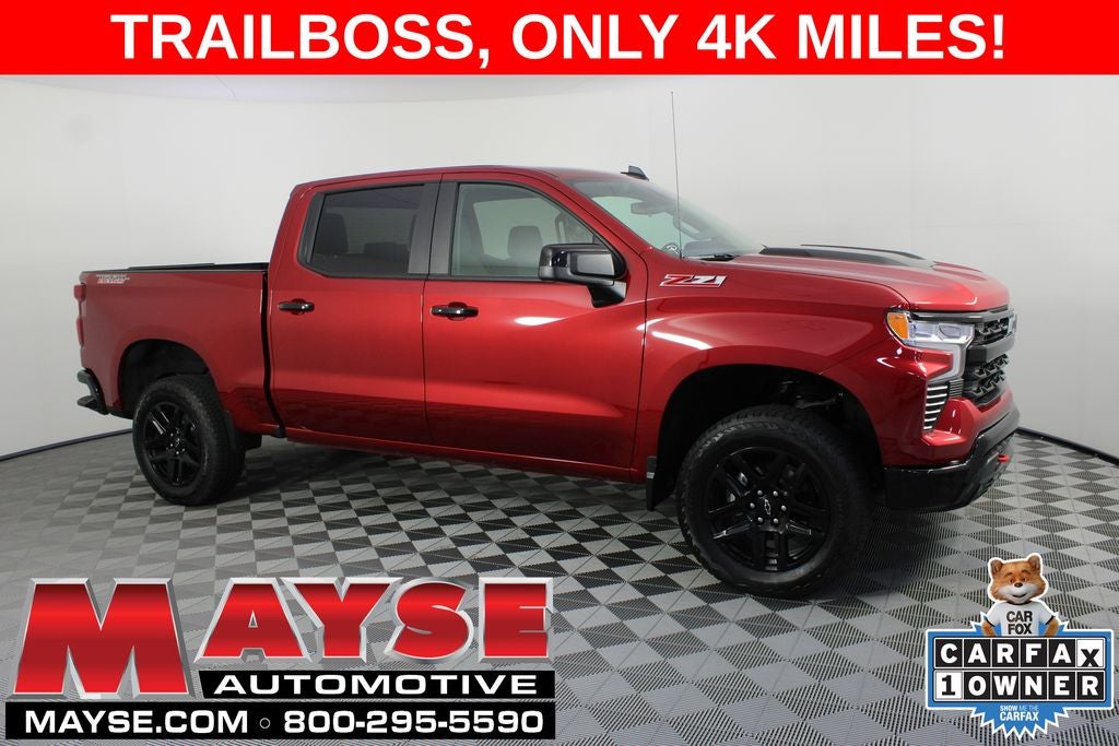 2026 Chevrolet Silverado 1500 LT Trail Boss in Radiant Red Tintcoat — front three-quarter view