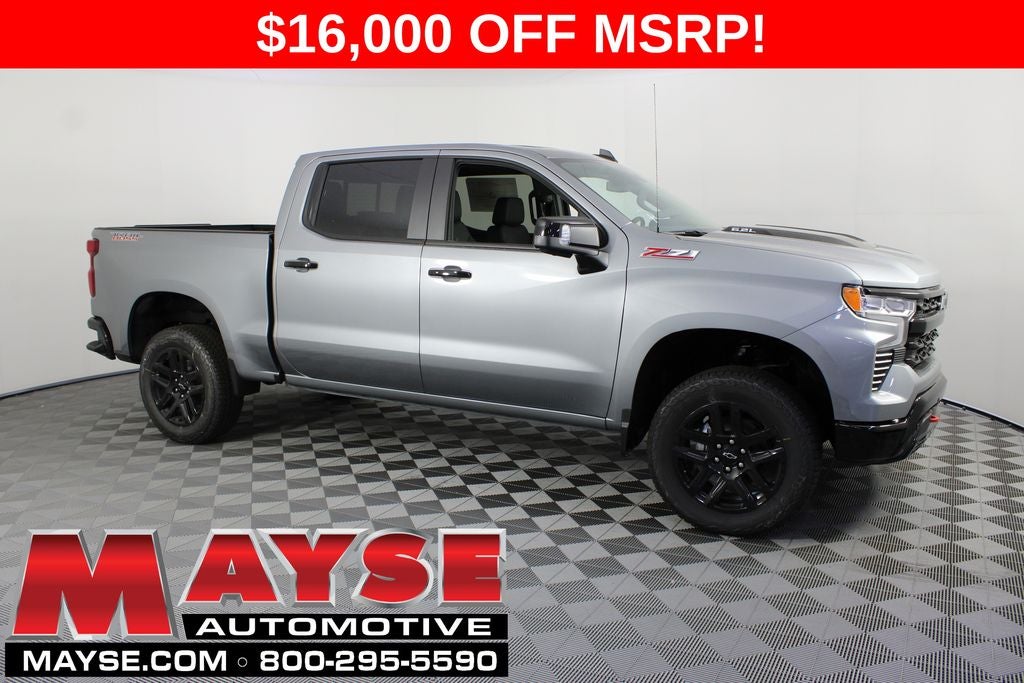 2026 Chevrolet Silverado 1500 LT Trail Boss in Sterling Gray Metallic — front three-quarter view