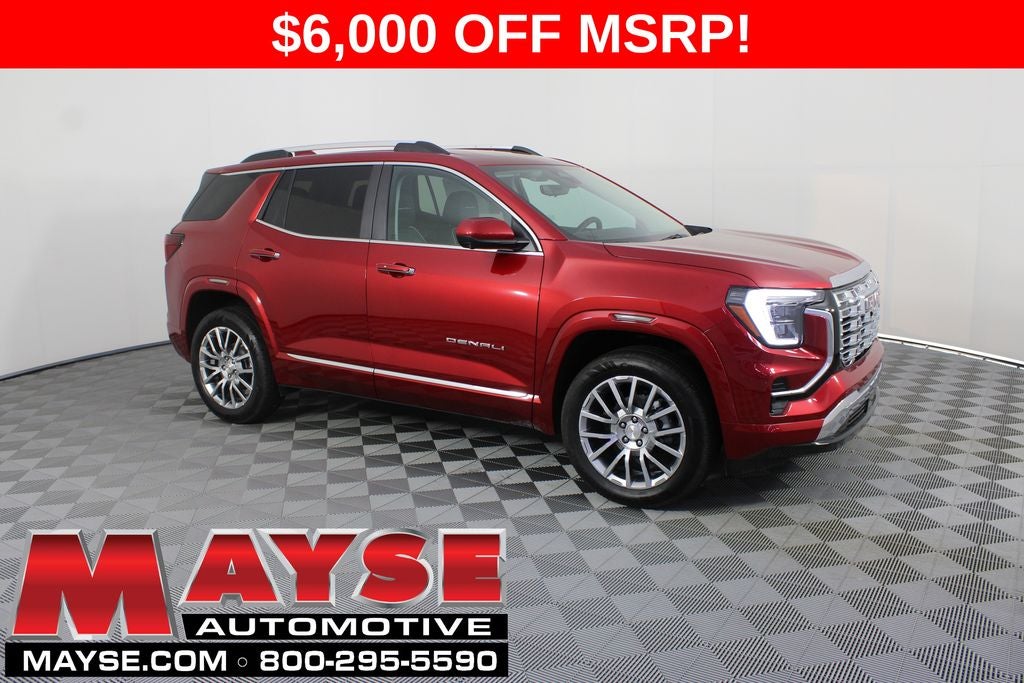 2027 GMC Terrain Denali in Volcanic Red Tintcoat — front three-quarter view