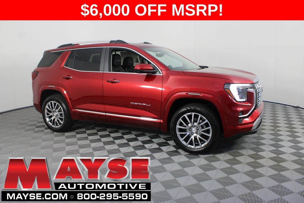 2027 GMC Terrain Denali in Volcanic Red Tintcoat — front three-quarter view