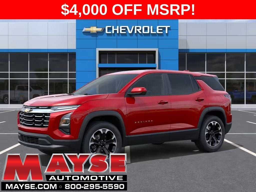 2027 Chevrolet Equinox LT in Radiant Red Tintcoat — front three-quarter view